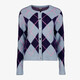 Geruit dames vest blauw