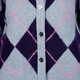 Geruit dames vest blauw
