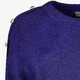 Dames trui met decoratieve knopen blauw