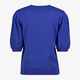 Dames trui met halflange pofmouwen blauw