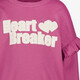 Meisjes sweater met opdruk en ruches roze
