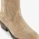 Suède dames cowboylaarzen beige