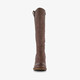 Hoge dames laarzen met hak donkerbruin