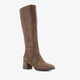 Nova hoge dames laarzen met hak taupe