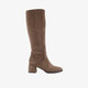 Hoge dames laarzen met hak taupe