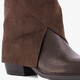 Slouchy dames cowboylaarzen met omslag bruin