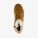 Gevoerde suède dames veterboots cognac