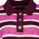 Gestreepte dames polo trui roze