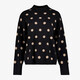 Dames trui met stippen zwart beige
