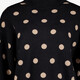 Dames trui met stippen zwart beige