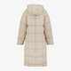Gewatteerde dames winterjas beige