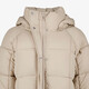 Gewatteerde dames winterjas beige