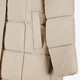 Gewatteerde dames winterjas beige