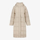 Gewatteerde dames winterjas beige