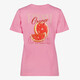 Dames T-shirt met backprint lichtroze