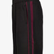 Meisjes wide leg pantalon met bies zwart bordeaux