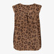 Meisjes teddy gilet met panterprint bruin