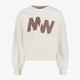 Meisjes sweater met tekstopdruk wit