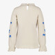 Meisjes shirt met strikjes ecru blauw
