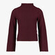 Meisjes top met structuur bordeaux rood