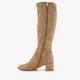 Hoge dames stretchlaarzen beige