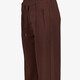 Dames wide leg broek met pintuck donkerbruin
