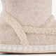 Hoge dames pantoffels met teddy voering beige