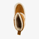 Hoge dames pantoffels met teddy voering cognac