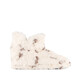Hoge dames pluche pantoffels beige