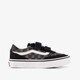 Brooklyn LS V Scribble Check kinder sneakers zwart