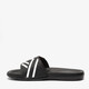 Heren badslippers met klittenband zwart wit