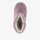 Hoge pluche dames pantoffels lila