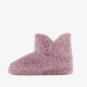 Hoge pluche dames pantoffels lila