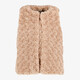 Furry meisjes gilet lichtbruin
