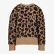 Meisjes trui met panterprint bruin