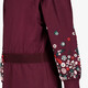 Meisjes jurk met geborduurde mouwen rood