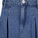 Meisjes denim rok met plooien blauw