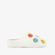 Dames teddy pantoffels met smileys beige