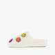 Dames teddy pantoffels met smileys beige