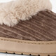 Dames pantoffels met imitatiebont bruin