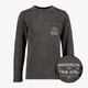 Longsleeve jongens shirt met backprint grijs