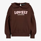 Meisjes sweater met kraagje donkerbruin