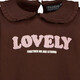 Meisjes sweater met kraagje donkerbruin