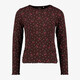 Name It geribd meisjes shirt met kersjes roodbruin