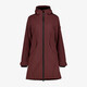 Lange dames softshell jas bordeauxrood