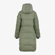 Lange dames winterjas gewatteerd groen