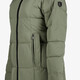 Lange dames winterjas gewatteerd groen