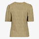 Dames top met pofmouwen beige