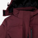 Lange dames winterjas gewatteerd bordeauxrood