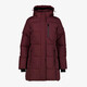 Lange dames winterjas gewatteerd bordeauxrood